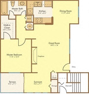 BELMONT Floor Plan at Madison Oaks Apartment Homes, LLC, Palm Harbor